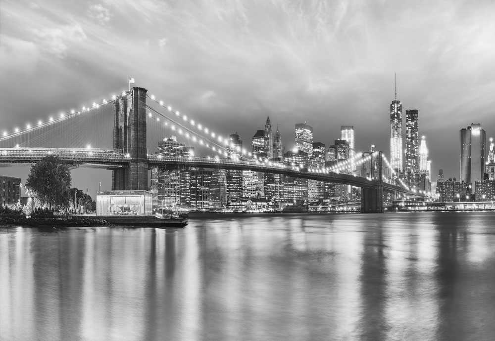 Brooklyn Bridge Black And White